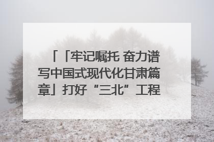 「牢记嘱托 奋力谱写中国式现代化甘肃篇章」打好“三北”工程攻坚战 筑牢国家西部生态安全屏障