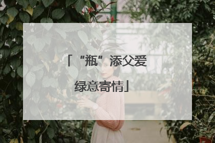 “瓶”添父爱 绿意寄情