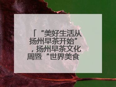 “美好生活从扬州早茶开始”，扬州早茶文化周暨“世界美食之都”创新发展交流活动启幕