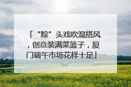 “粽”头戏吹混搭风，创意装满菜篮子，厦门端午市场花样十足