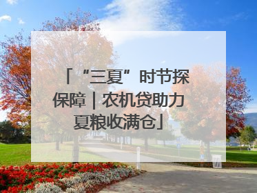 “三夏”时节探保障｜农机贷助力夏粮收满仓