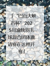 “巴山大峡谷杯”2025川渝陕羽毛球混合团体邀请赛在达州开赛