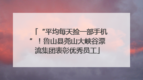 “平均每天捡一部手机”！鲁山县尧山大峡谷漂流集团表彰优秀员工