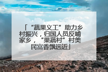 “蔬果义工”助力乡村振兴，归国人员反哺家乡，“果蔬村”村美民富香飘远近