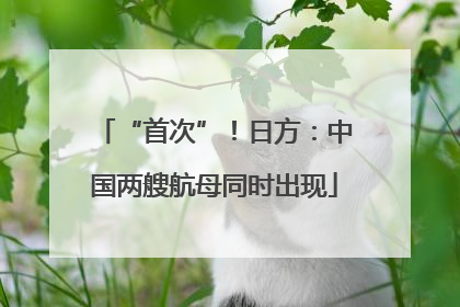“首次”！日方：中国两艘航母同时出现