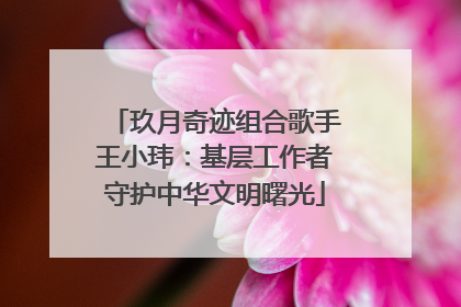 玖月奇迹组合歌手王小玮：基层工作者守护中华文明曙光