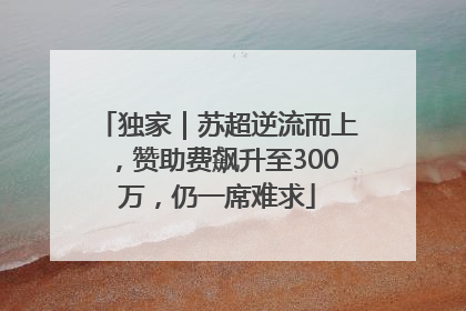 独家｜苏超逆流而上，赞助费飙升至300万，仍一席难求
