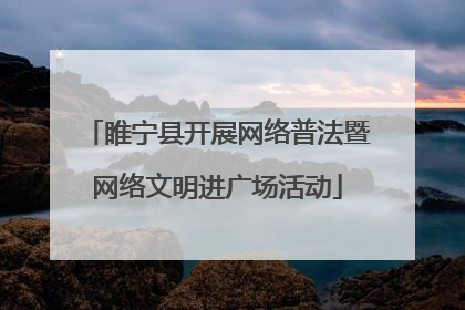 睢宁县开展网络普法暨网络文明进广场活动