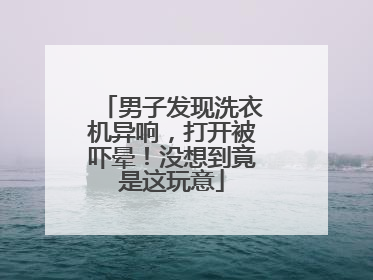 男子发现洗衣机异响，打开被吓晕！没想到竟是这玩意