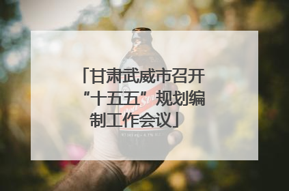 甘肃武威市召开“十五五”规划编制工作会议