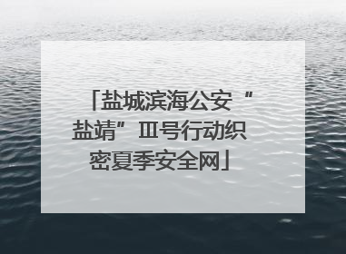 盐城滨海公安“盐靖”Ⅲ号行动织密夏季安全网