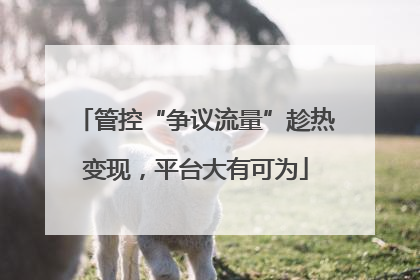 管控“争议流量”趁热变现，平台大有可为