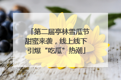 第二届亭林雪瓜节甜蜜来袭，线上线下引爆“吃瓜”热潮