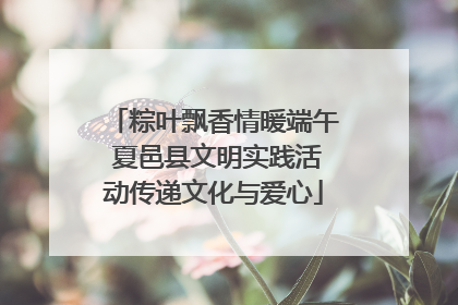粽叶飘香情暖端午 夏邑县文明实践活动传递文化与爱心