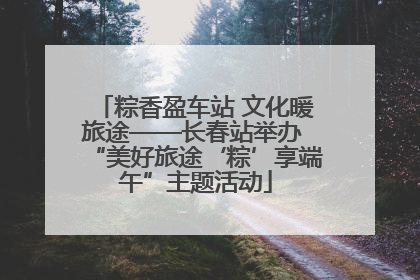 粽香盈车站 文化暖旅途——长春站举办 “美好旅途‘粽’享端午”主题活动