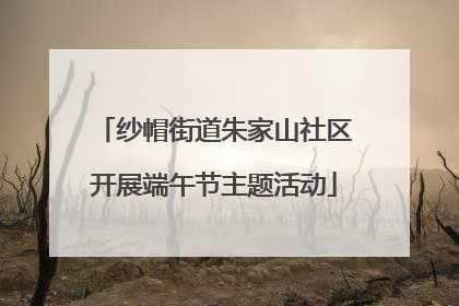 纱帽街道朱家山社区开展端午节主题活动