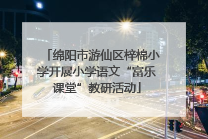 绵阳市游仙区梓棉小学开展小学语文“富乐课堂”教研活动