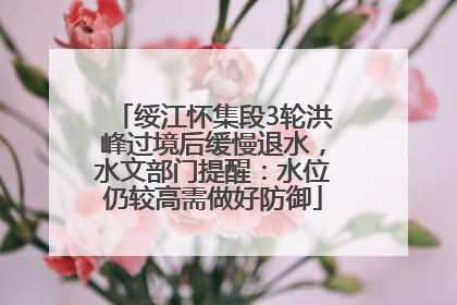 绥江怀集段3轮洪峰过境后缓慢退水，水文部门提醒：水位仍较高需做好防御