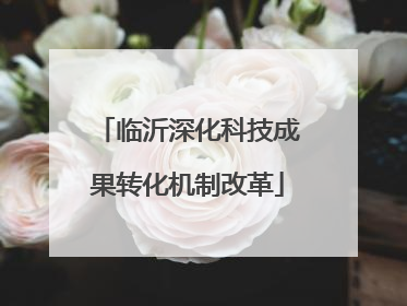临沂深化科技成果转化机制改革