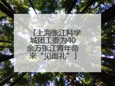 上海张江科学城团工委为40余万张江青年带来“见面礼”
