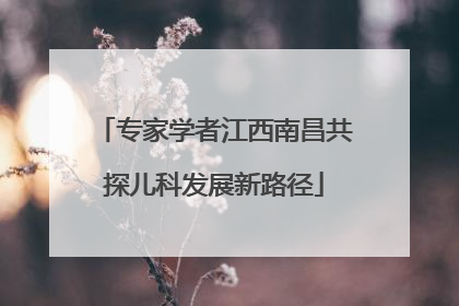 专家学者江西南昌共探儿科发展新路径