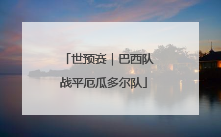 世预赛｜巴西队战平厄瓜多尔队