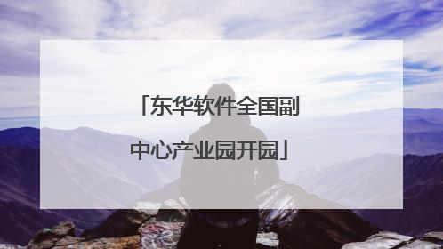 东华软件全国副中心产业园开园