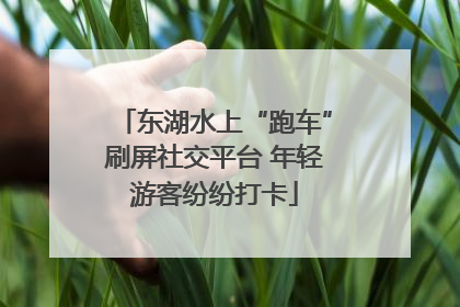 东湖水上“跑车”刷屏社交平台 年轻游客纷纷打卡