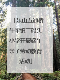乐山五通桥牛华镇二码头小学开展端午亲子劳动教育活动