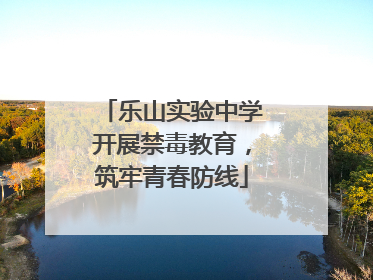 乐山实验中学开展禁毒教育，筑牢青春防线