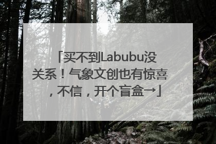 买不到Labubu没关系！气象文创也有惊喜，不信，开个盲盒→