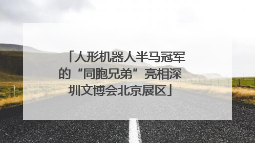 人形机器人半马冠军的“同胞兄弟”亮相深圳文博会北京展区