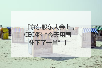 京东股东大会上，CEO称“今天用国补下了一单”
