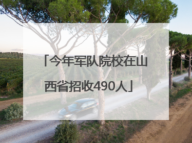 今年军队院校在山西省招收490人