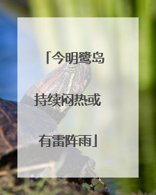 今明鹭岛持续闷热或有雷阵雨