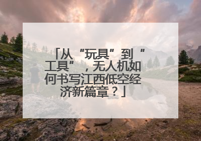 从“玩具”到“工具”，无人机如何书写江西低空经济新篇章？