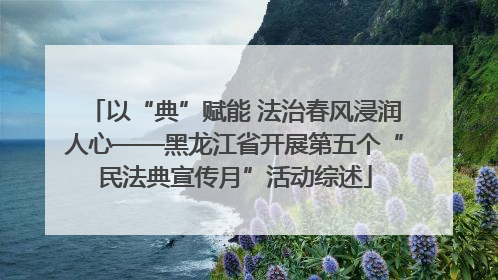 以“典”赋能 法治春风浸润人心——黑龙江省开展第五个“民法典宣传月”活动综述