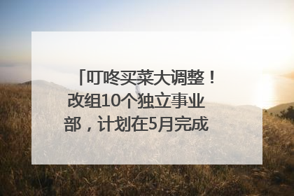 叮咚买菜大调整！改组10个独立事业部，计划在5月完成App端全面改版