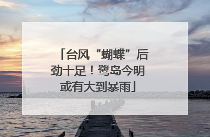 台风“蝴蝶”后劲十足！鹭岛今明或有大到暴雨