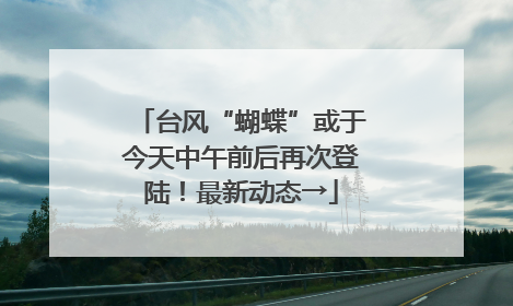 台风“蝴蝶”或于今天中午前后再次登陆！最新动态→