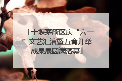十堰茅箭区庆“六一”文艺汇演暨五育并举成果展圆满落幕