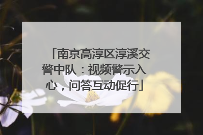 南京高淳区淳溪交警中队：视频警示入心，问答互动促行