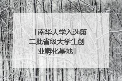南华大学入选第二批省级大学生创业孵化基地
