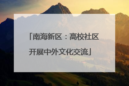 南海新区：高校社区开展中外文化交流