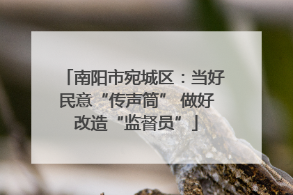 南阳市宛城区：当好民意“传声筒” 做好改造“监督员”