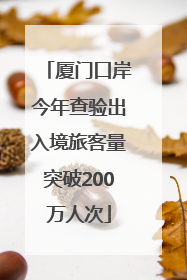 厦门口岸今年查验出入境旅客量突破200万人次