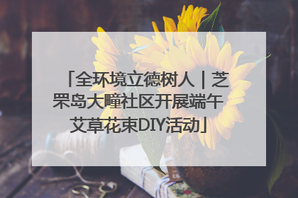 全环境立德树人｜芝罘岛大疃社区开展端午艾草花束DIY活动