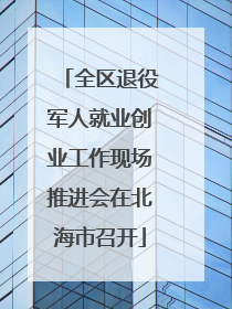全区退役军人就业创业工作现场推进会在北海市召开