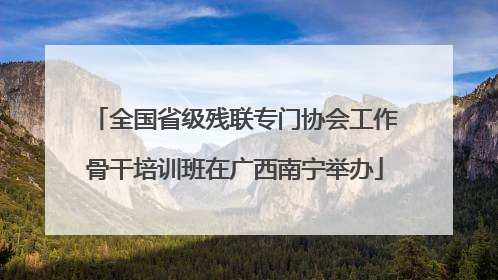 全国省级残联专门协会工作骨干培训班在广西南宁举办