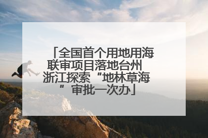 全国首个用地用海联审项目落地台州 浙江探索“地林草海”审批一次办